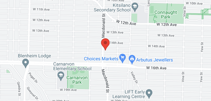 map of 2781 W 15TH AVENUE